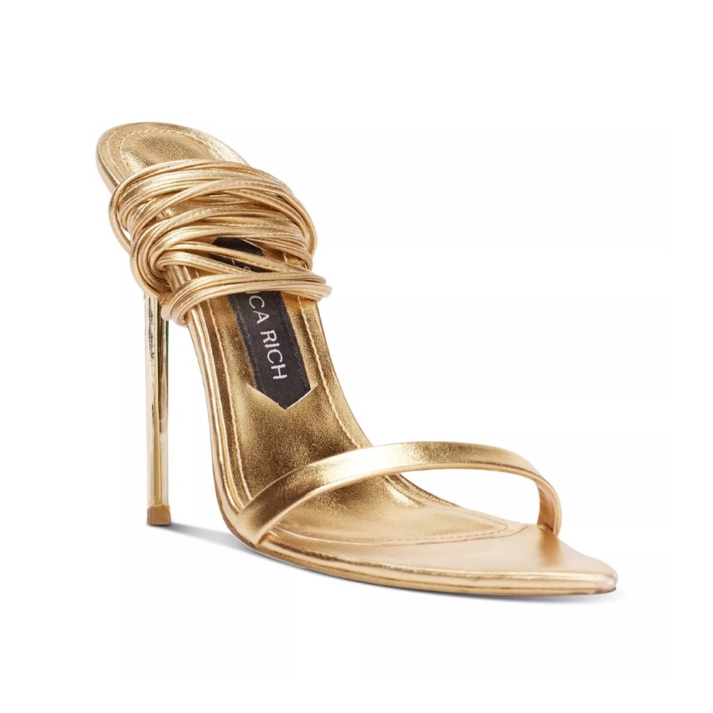 Jessica Rich Gold Strappy Heels